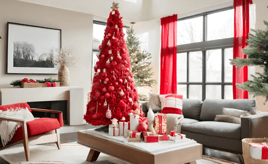 Red Decorated Christmas Tree Ideas