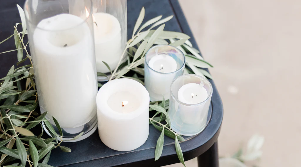 Home Decor with candles for engagement