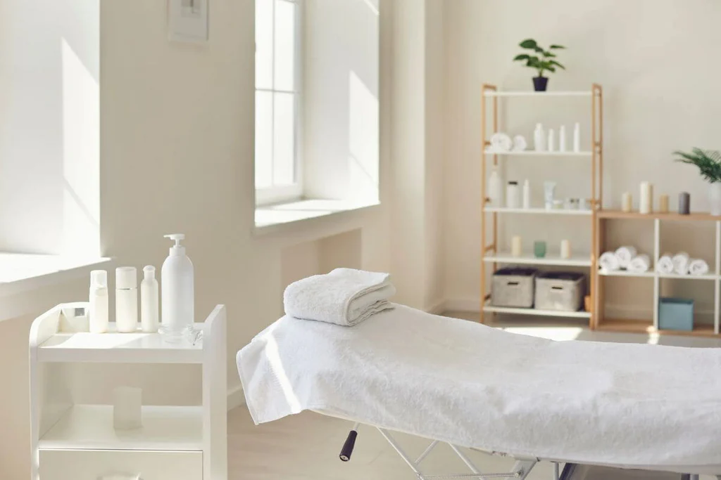 White massage room ideas