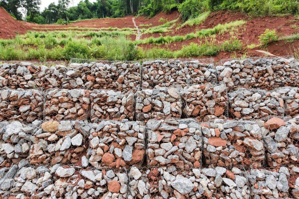 Gabions garden decor idea