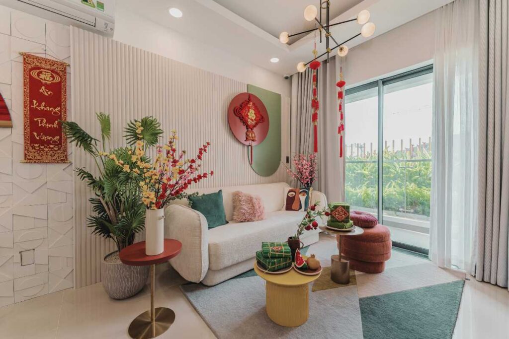 Colorful funky living room