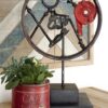 Handmade Industrial Wheel Sculpture - Image 2