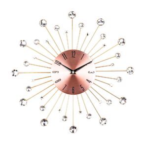 Pink metal wall clock