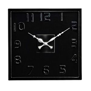 Black stainless steel wall clock
